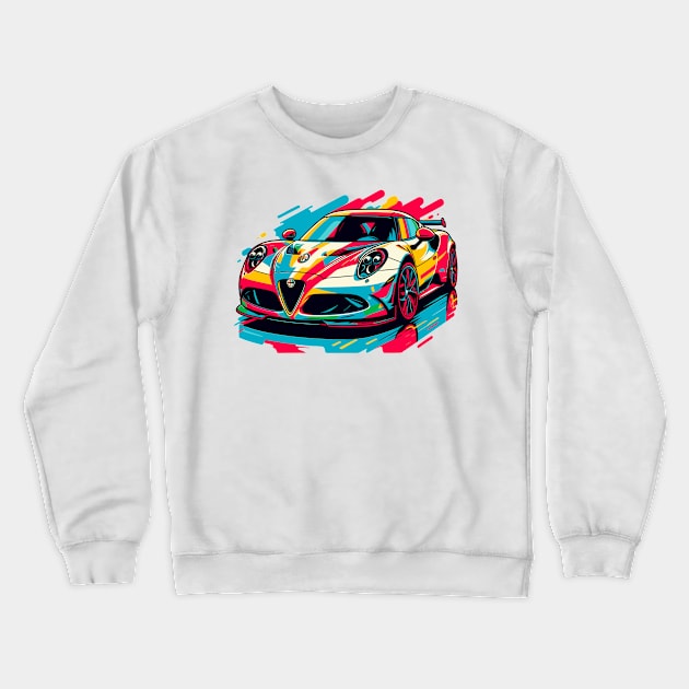 Alfa Romeo 4C Crewneck Sweatshirt by Vehicles-Art